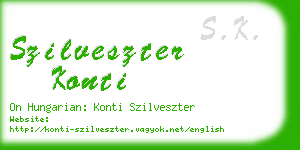 szilveszter konti business card